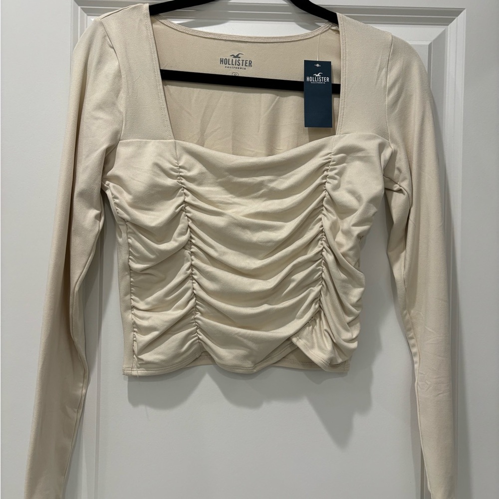 Hollister New w/ tag Women's Cream Ruched Blouse